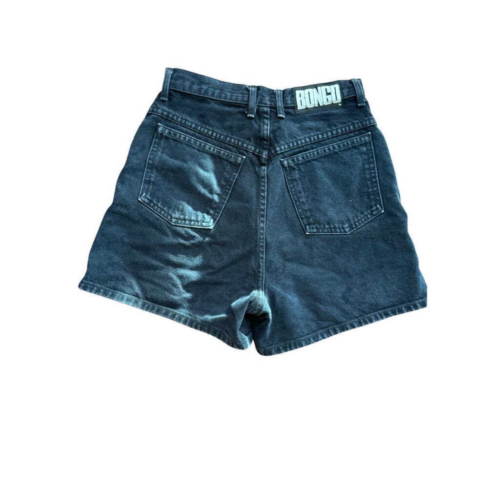 BONGO High Waist Dark Denim Button-Front Shorts - Picture 4 of 6